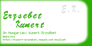 erzsebet kunert business card